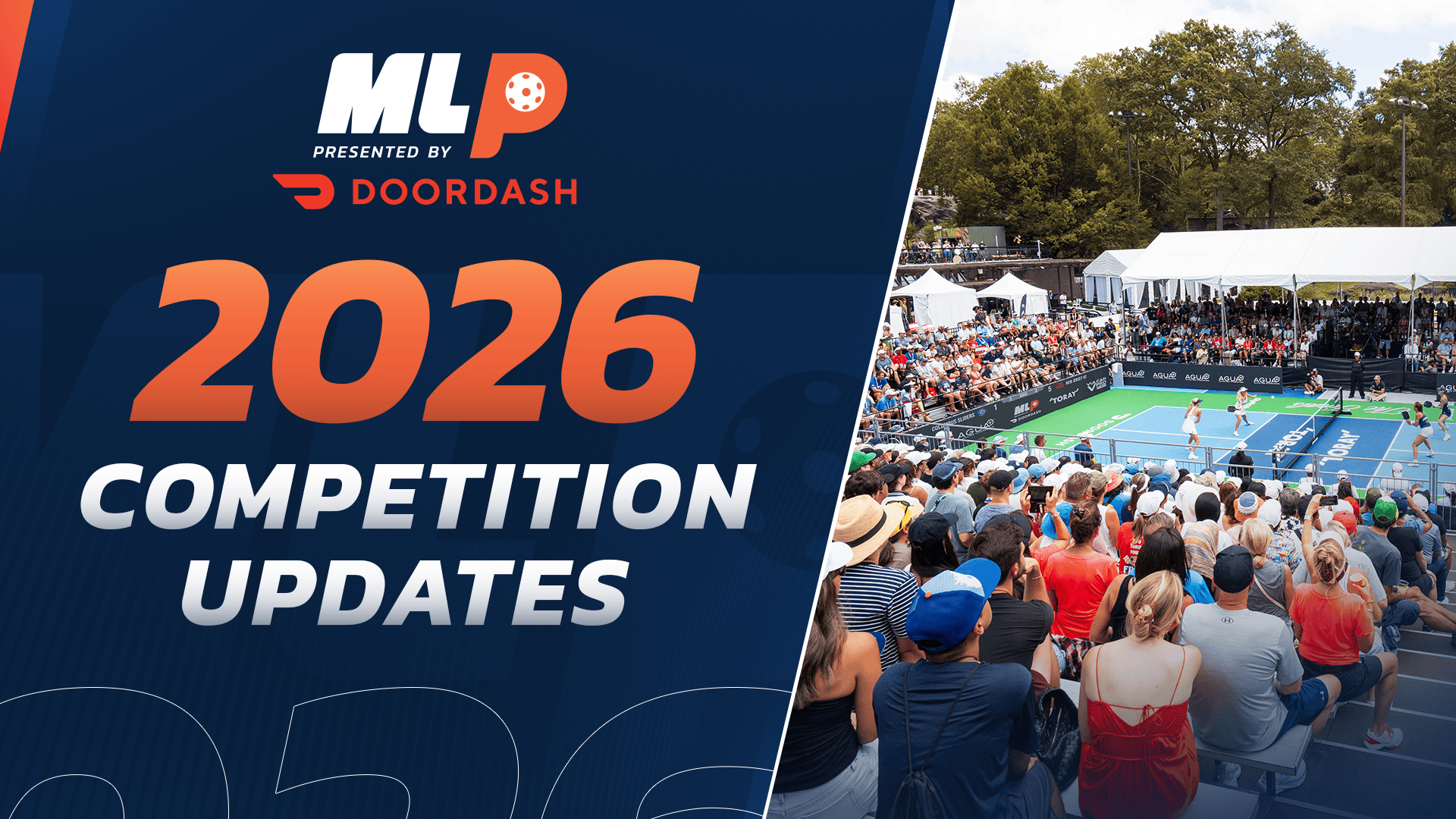 Spectators watch a pickleball match at Major League Pickleball 2026 event.