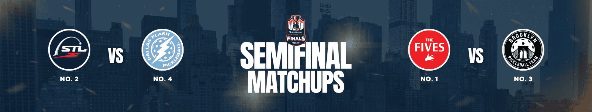 Major League Pickleball semifinal matchups featuring top teams.