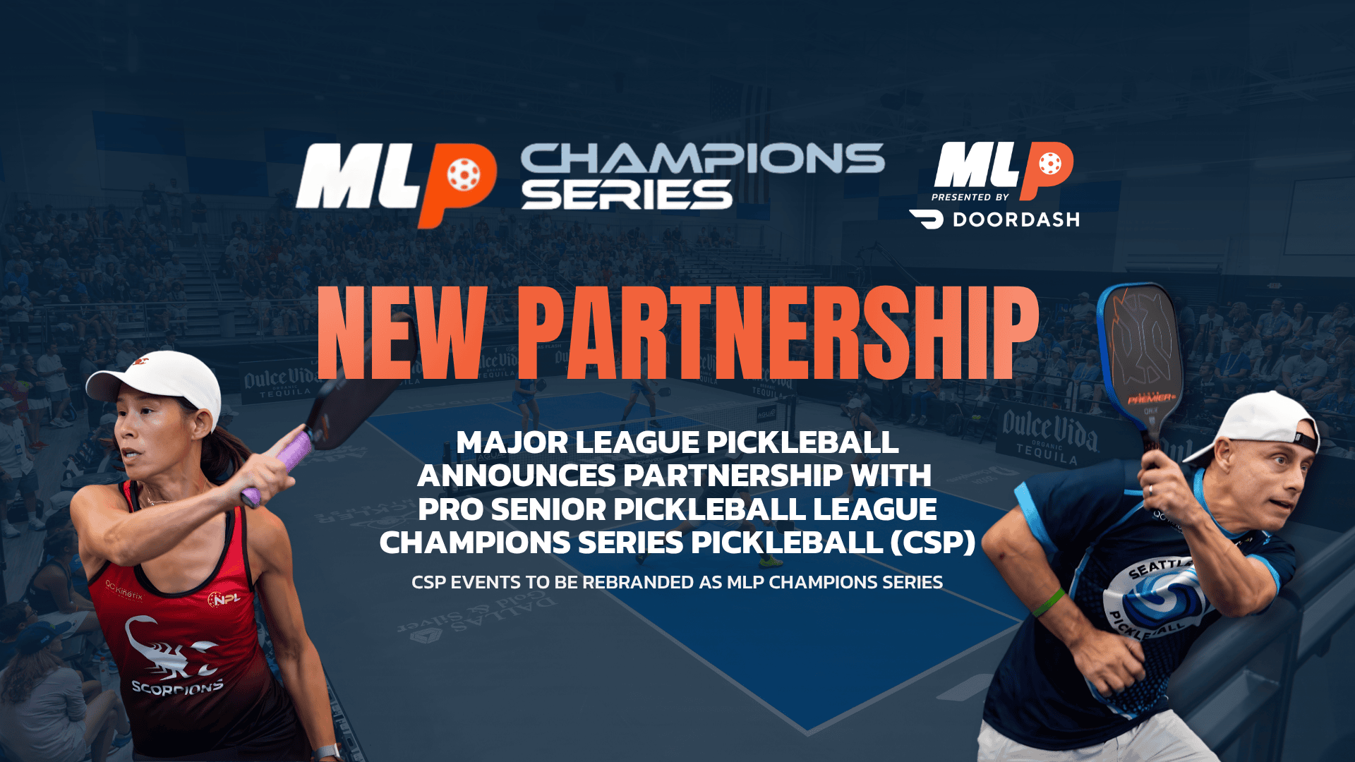 Major League Pickleball announces new partnership with Pro Senior Pickleball League.