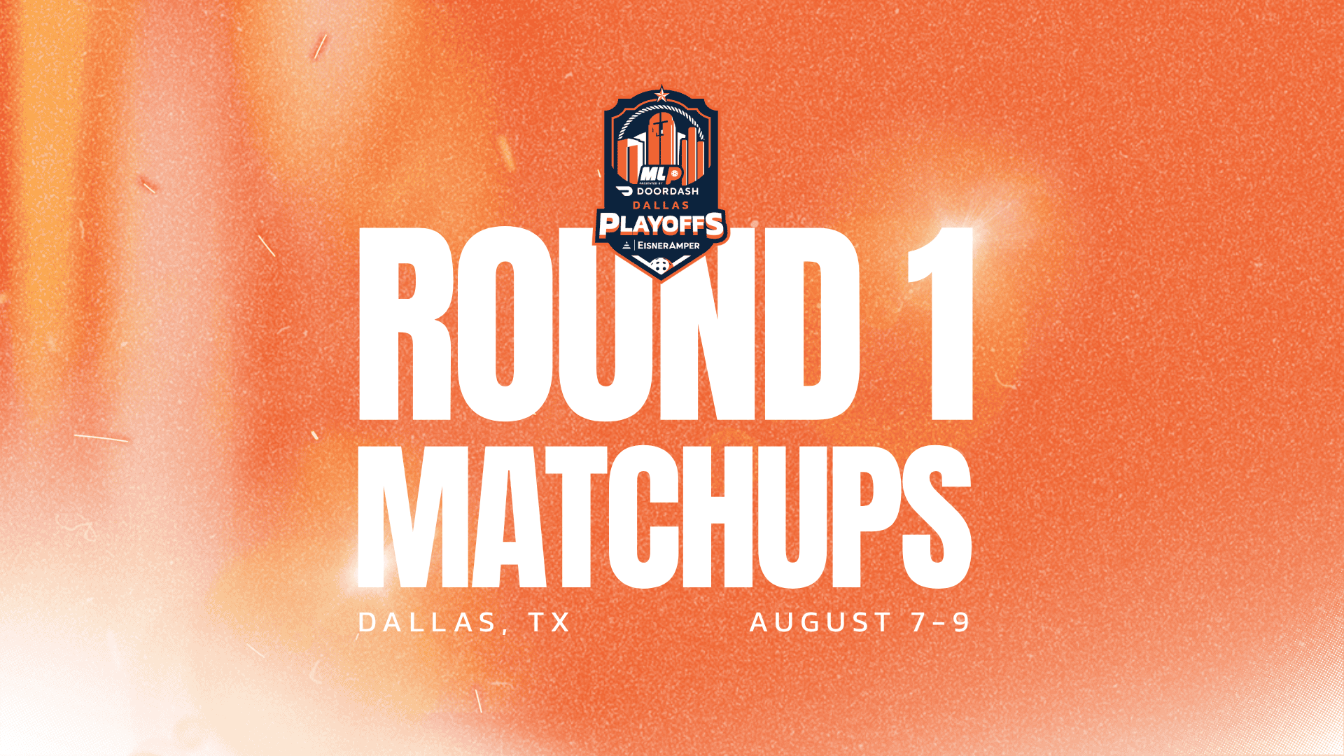 Major League Pickleball playoffs in Dallas with Round 1 Matchups.