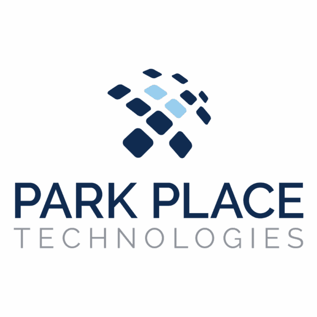 Park Place Technologies logo with digital dots design.
